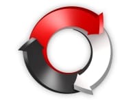 conceptual 3d rendered image of arrow